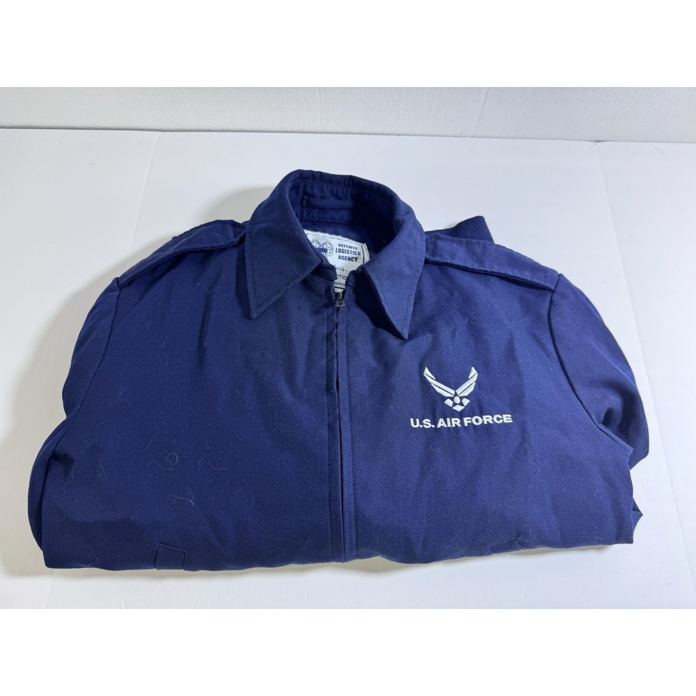 US Air Force Wings Collection Navy‎ Blue Utility Bomber Jacket 40XL DLA